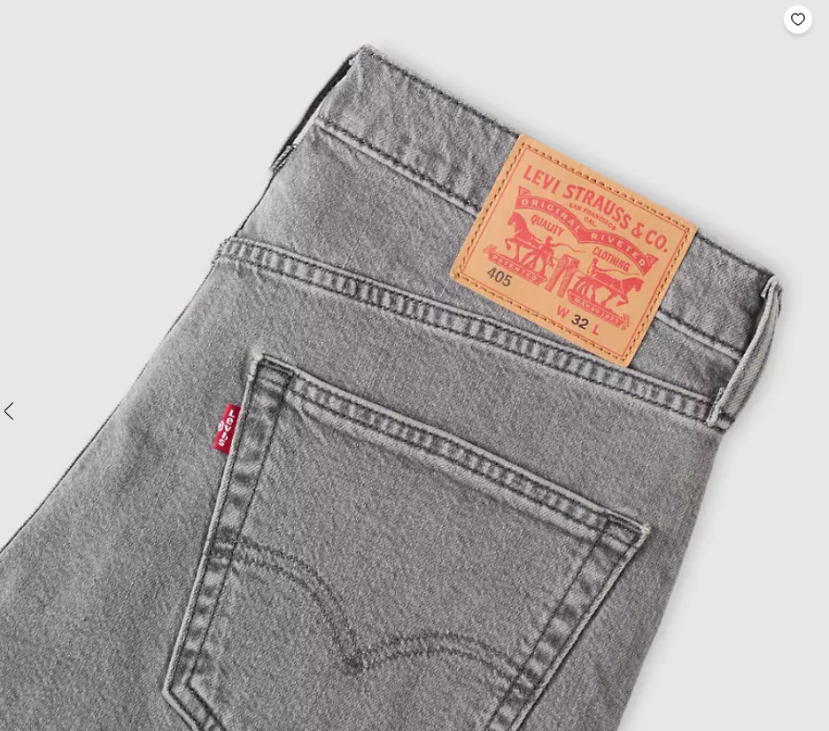 Levi’s 405 Standard 10″ Men’s Shorts, Greyscale – Grey