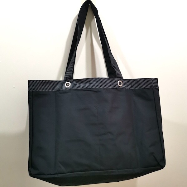 BN Thirty One Soft Utility Tote Travel Beach Large 31 Bag Black Twill Strip