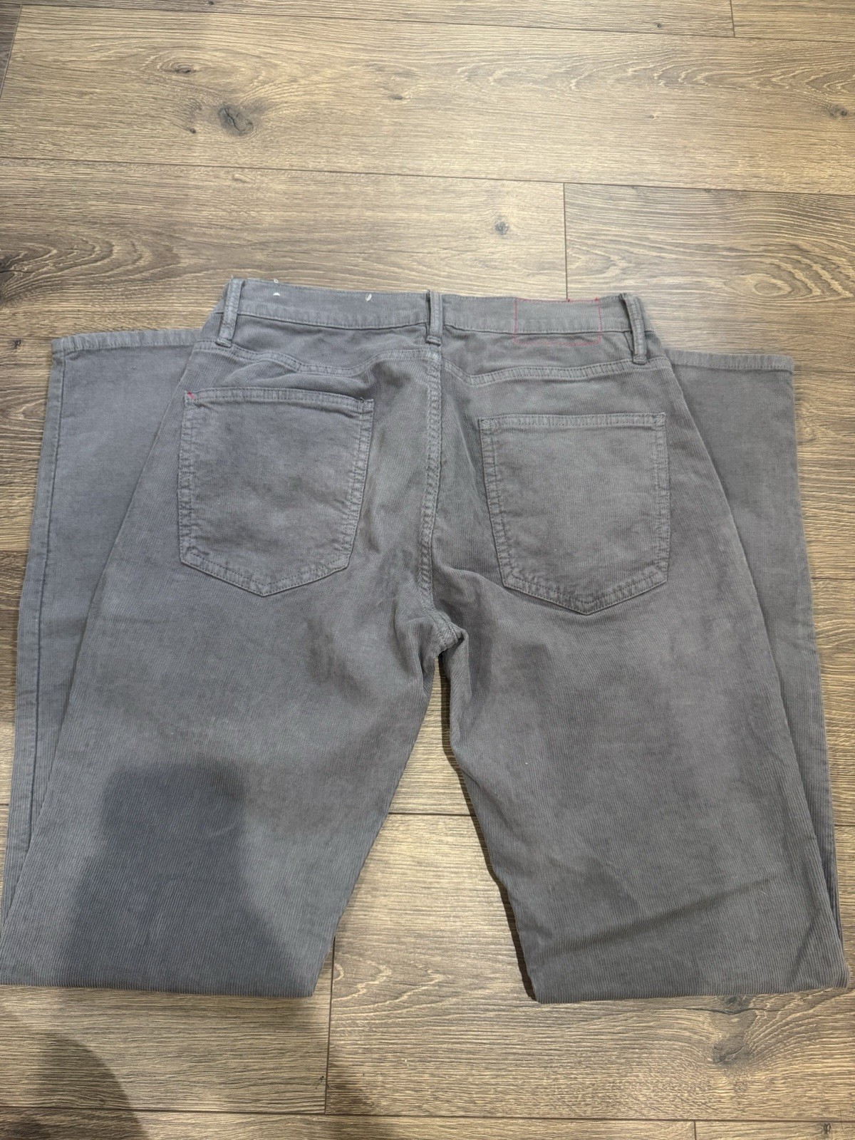 Marine Layer Men’s Slim Straight Gray Corduroy Jeans Mid Rise 5-Pocket
