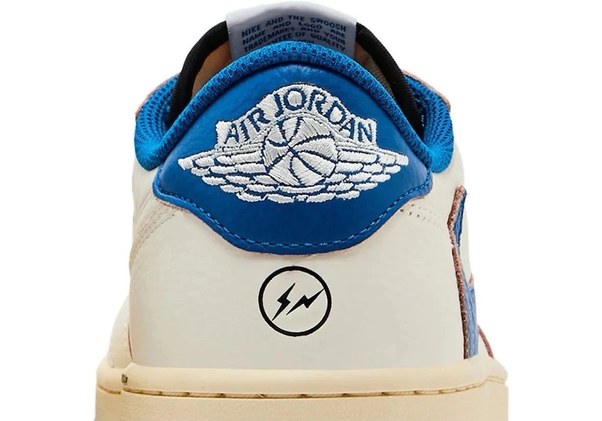Fragment Design x Travis Scott x Air Jordan 1 Retro Low OG Sail Blue DM7866-104