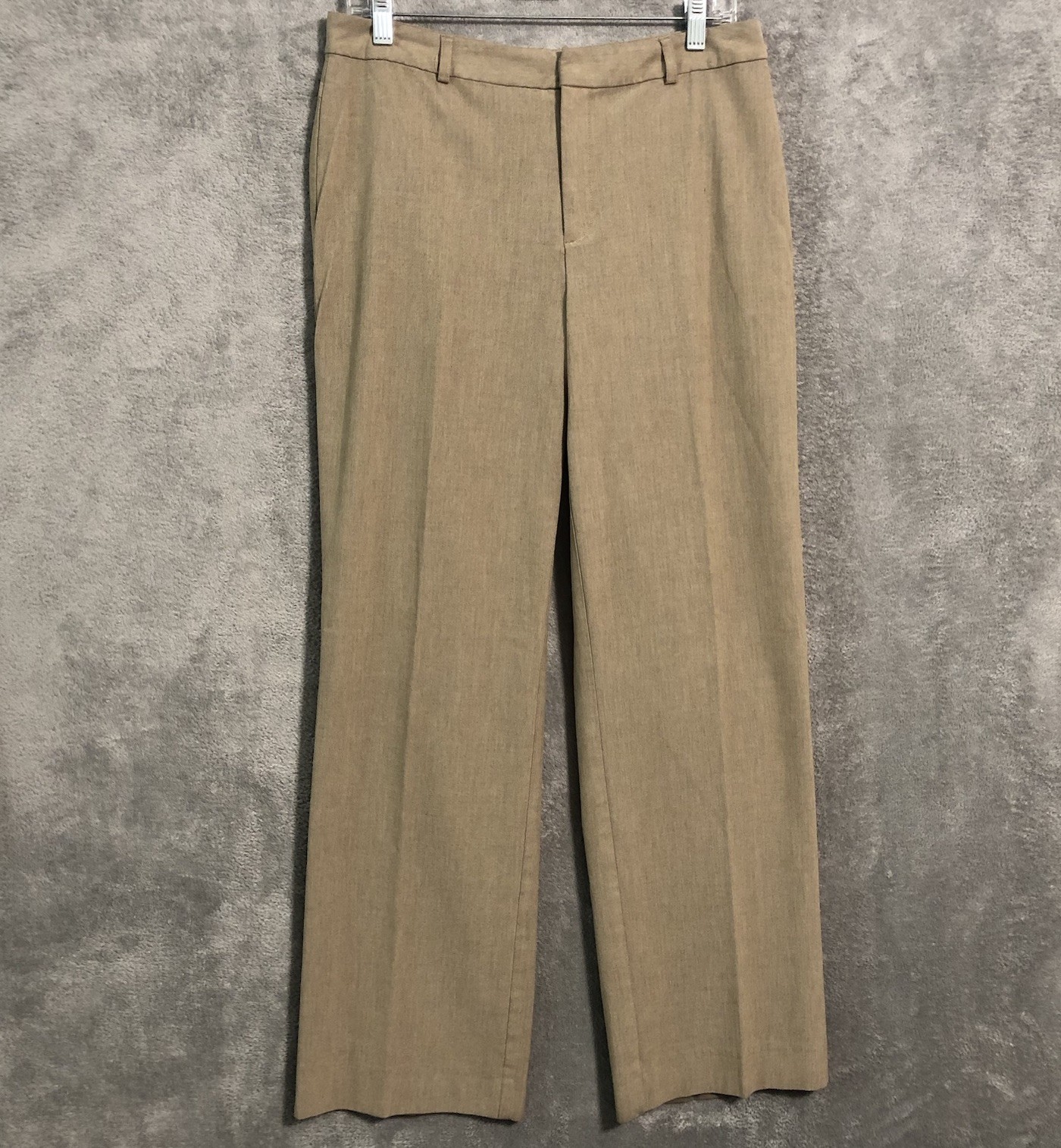 Old Navy Stretch Dress Pants Womens 10R Beige Straight Leg High Rise Waist 30 in