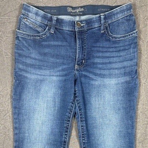 Wrangler Willow Ultimate Riding Jeans Women 15×34 Blue Bootcut Medium Wash Denim