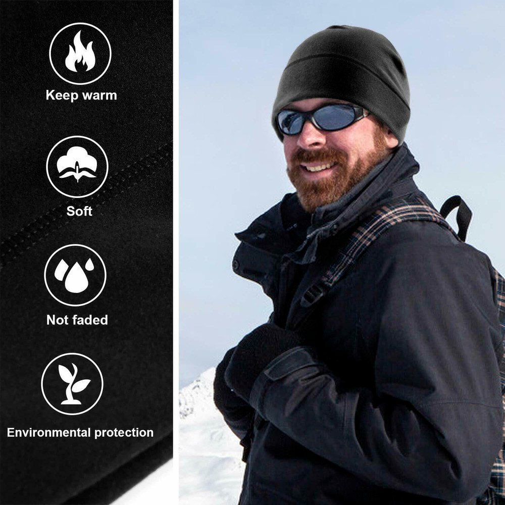5 × Military Tactical Skull Cap Winter Warm Fleece Windproof Ski Beanie Hats USA