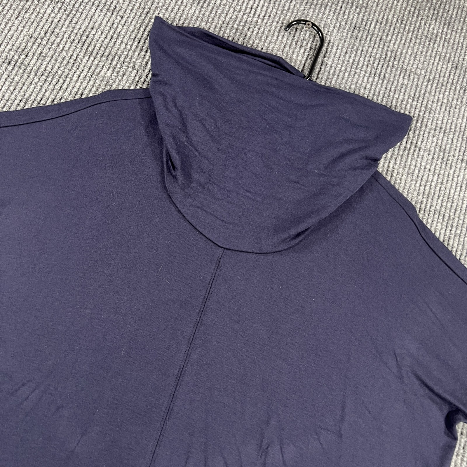 Lou & Grey Cowl Neck Pullover Shirt Womens Medium Relaxed Fit Short Sleeve Top
