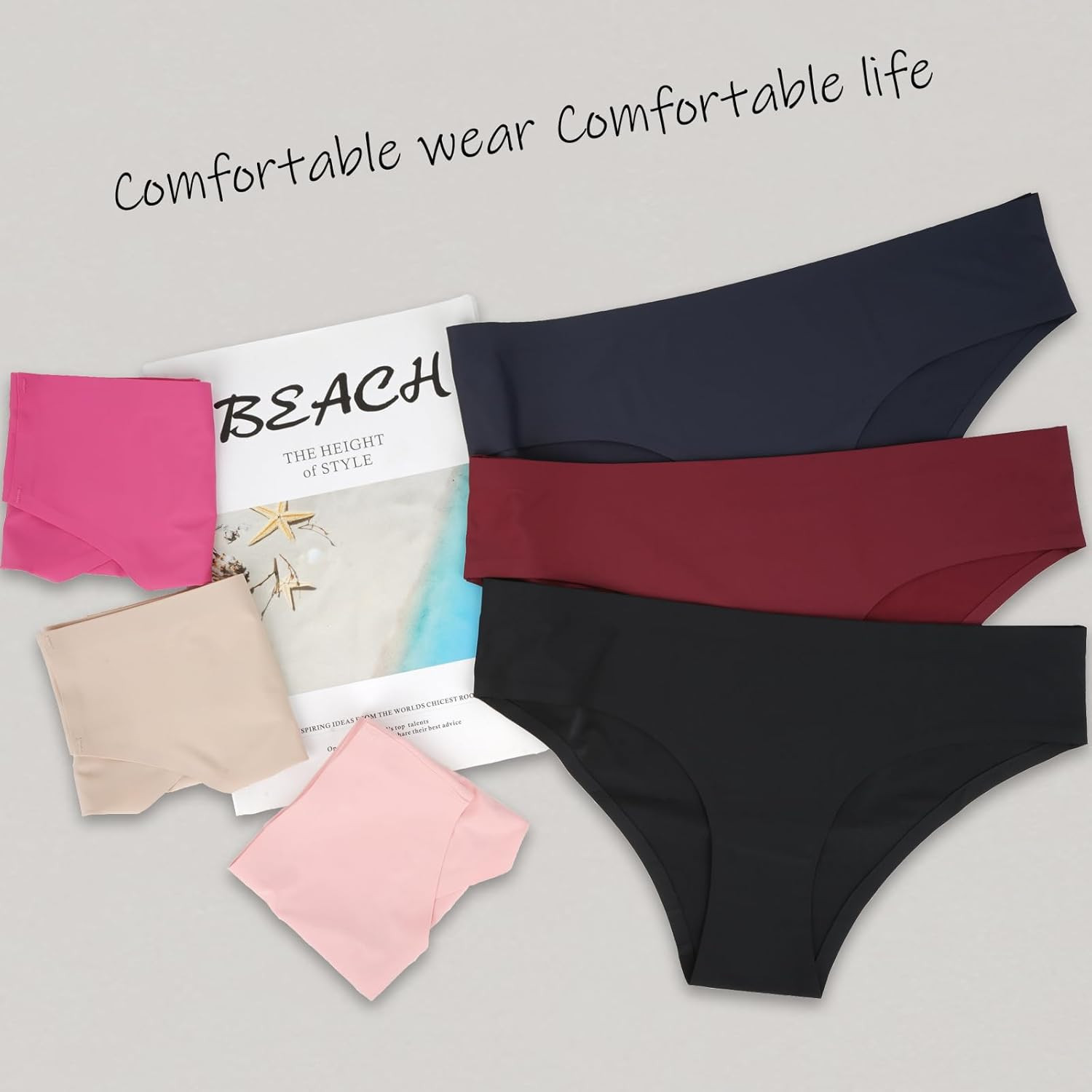 Seamless Underwear for Women No Show Panties Invisibles Briefs Soft Stretch Biki
