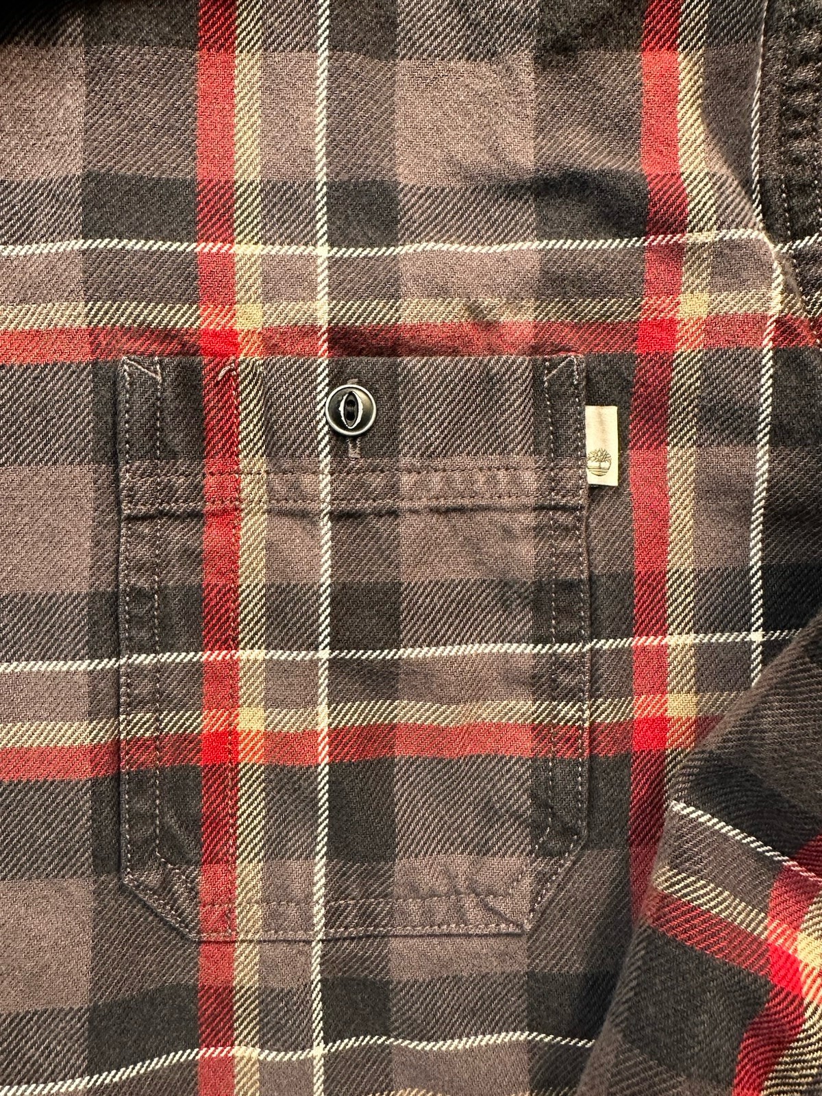 Timberland Men’s L Regular Fit Plaid Flannel Heavy Cotton Button-Up