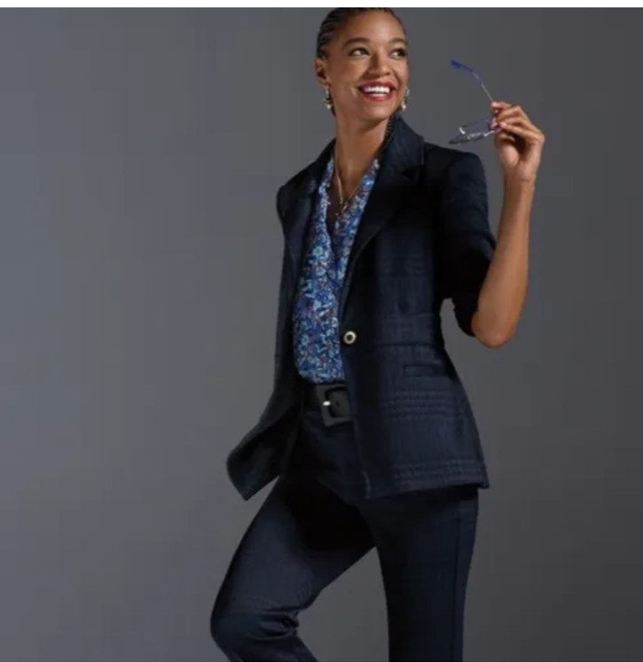 Cabi New NWT Checkout Blazer #4296 Blue & Black plaid XXS – XXL Was $209