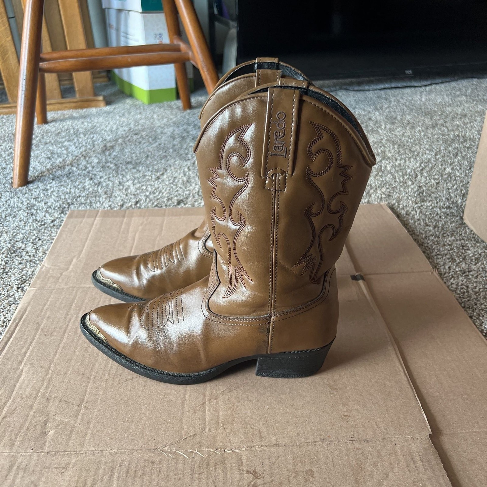 Laredo Women’s size 6 D Brown Western Cowgirl Leather Boots value~135$