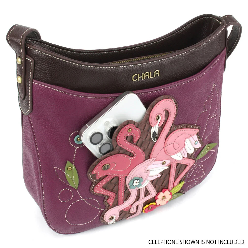 Chala FLAMINGO GROUP Crescent Crossbody (Purple) NWT