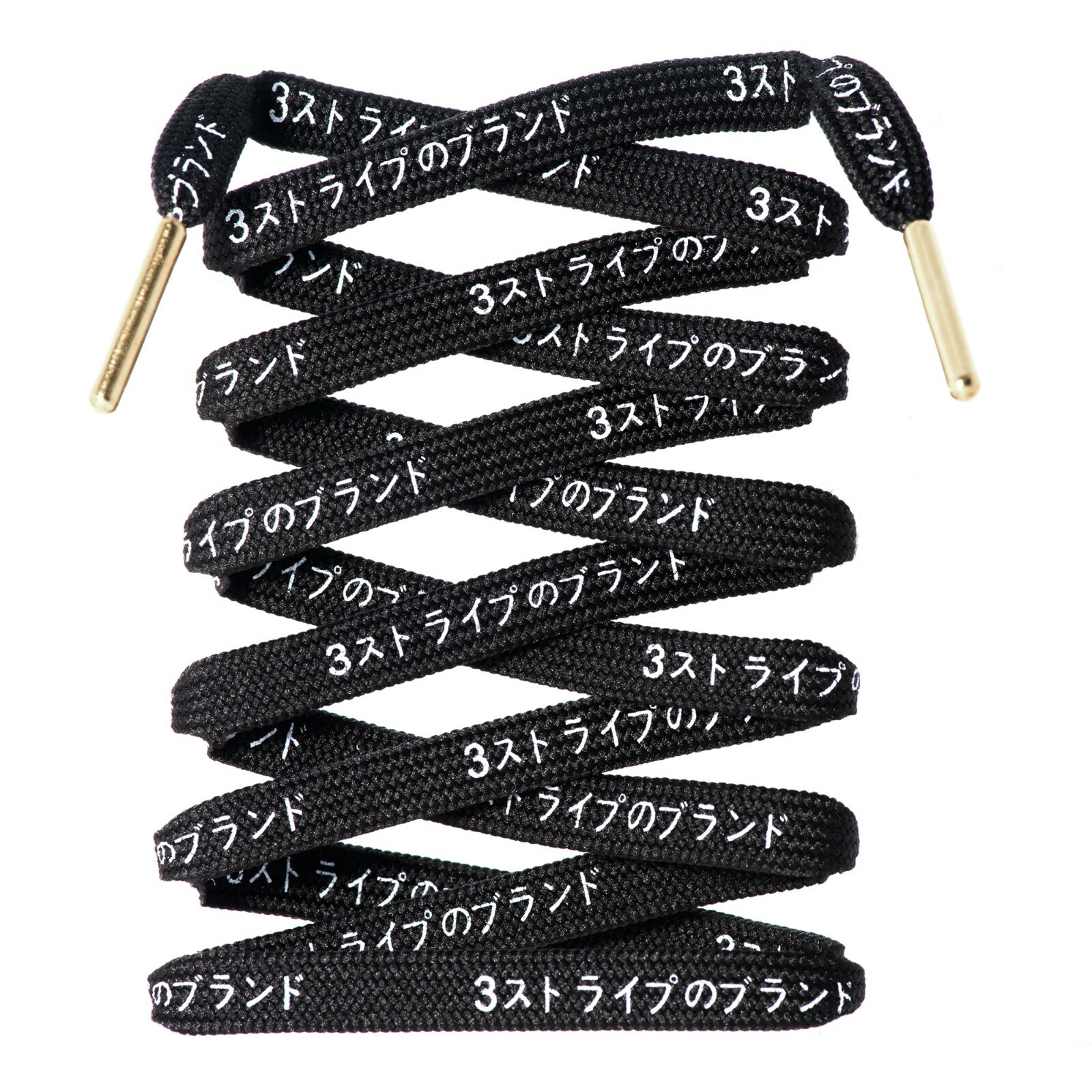 LitLaces – Japanese Shoelaces Ultra Boost “3 Stripes” Japanese Katakana – Flat