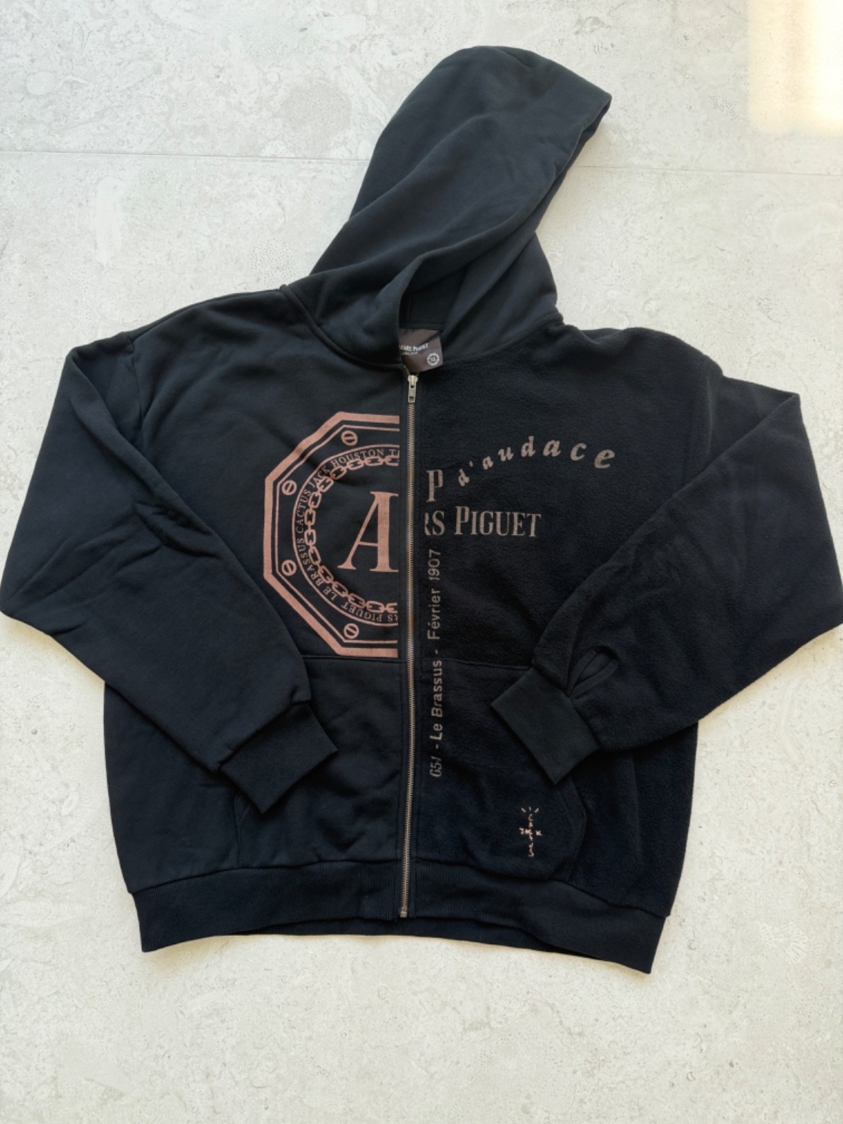 Travis Scott x Audemars Piguet Split Full Zip Up Hoodie Authentic New Size XL