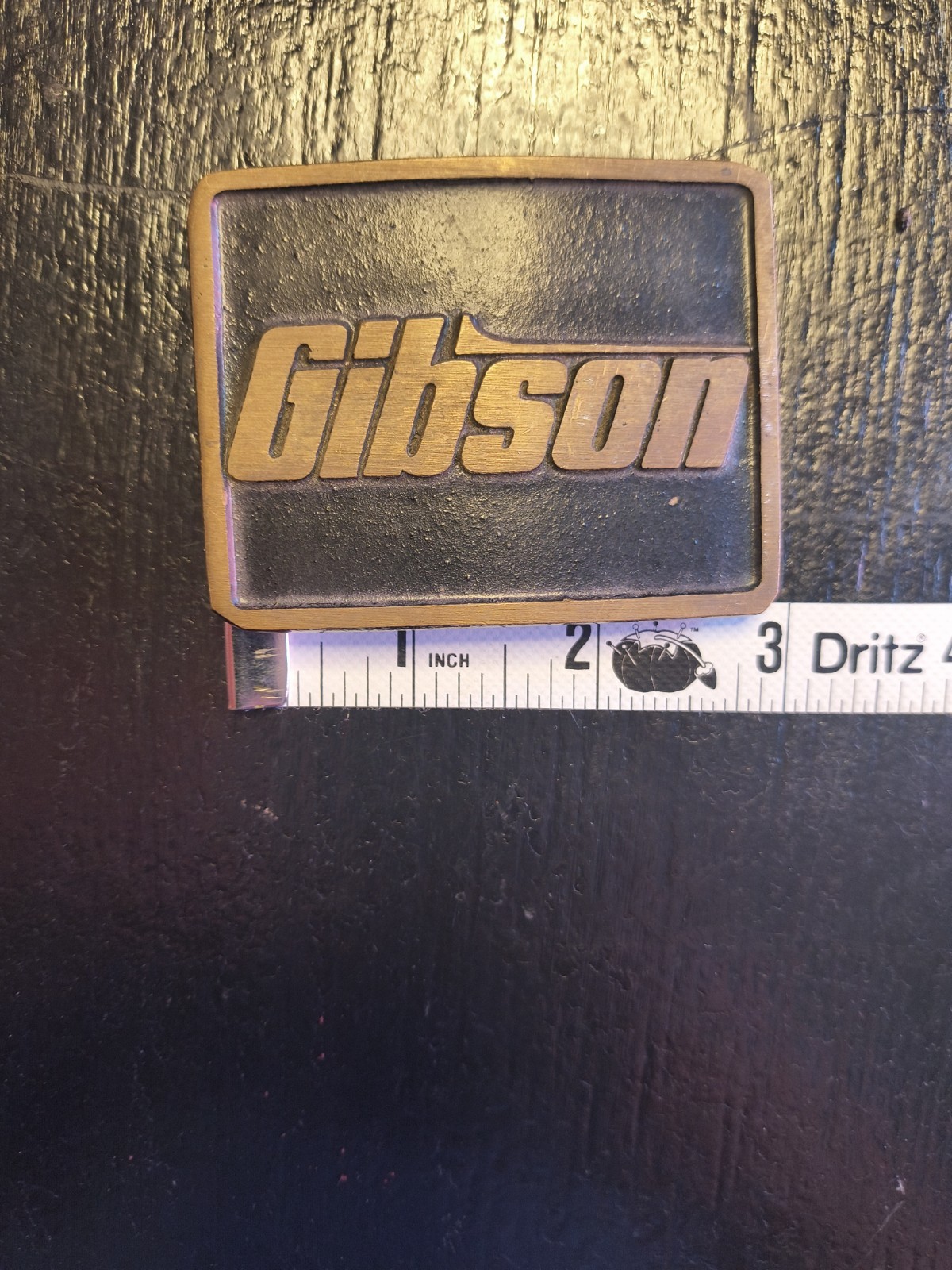 Gibson RD Brass Belt Buckle Les Paul Norlin Music Guitars of Quality
