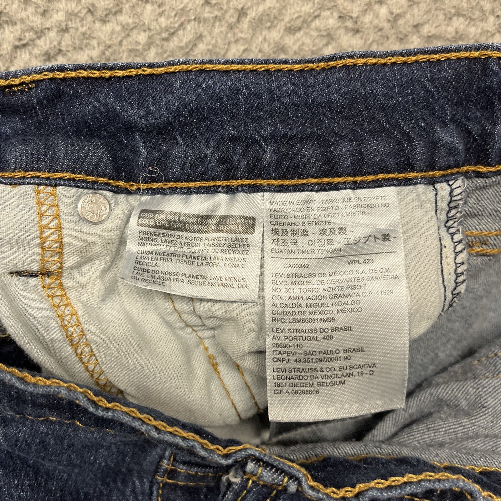 Levis 527 Jeans Mens 30×32(30) Blue Dark Wash Mid Rise Denim Boot Cut Classic