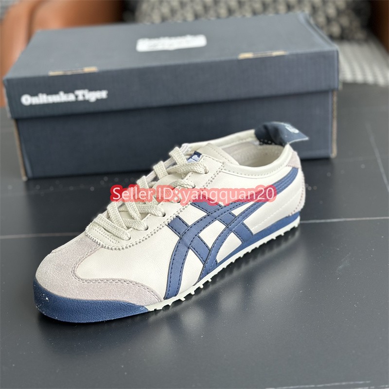 2026 Onitsuka Tiger MEXICO 66 DL408-1659 1183C102-200 Beige Navy Blue