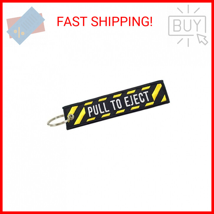 Pull To Eject, Embroidered Key Chain