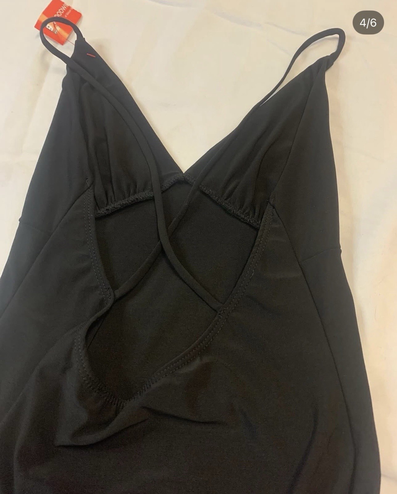 Day&Night Black Maxi Dress S V-Neck Sleeveless Strappy Side Slit Solid