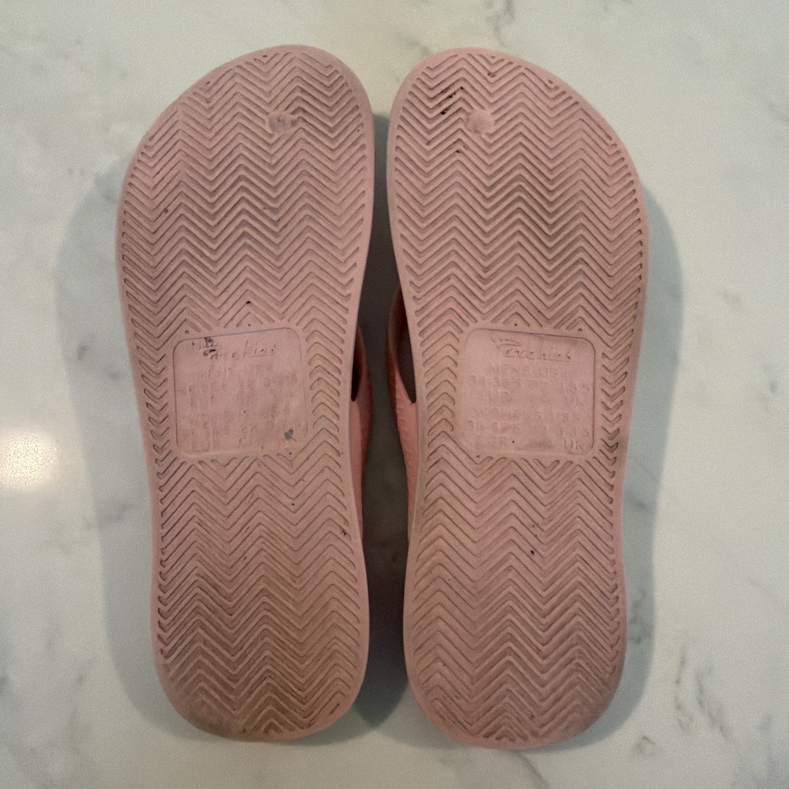 Archies Arch Support Thong Flip Flops Pink Unisex M4 / W5