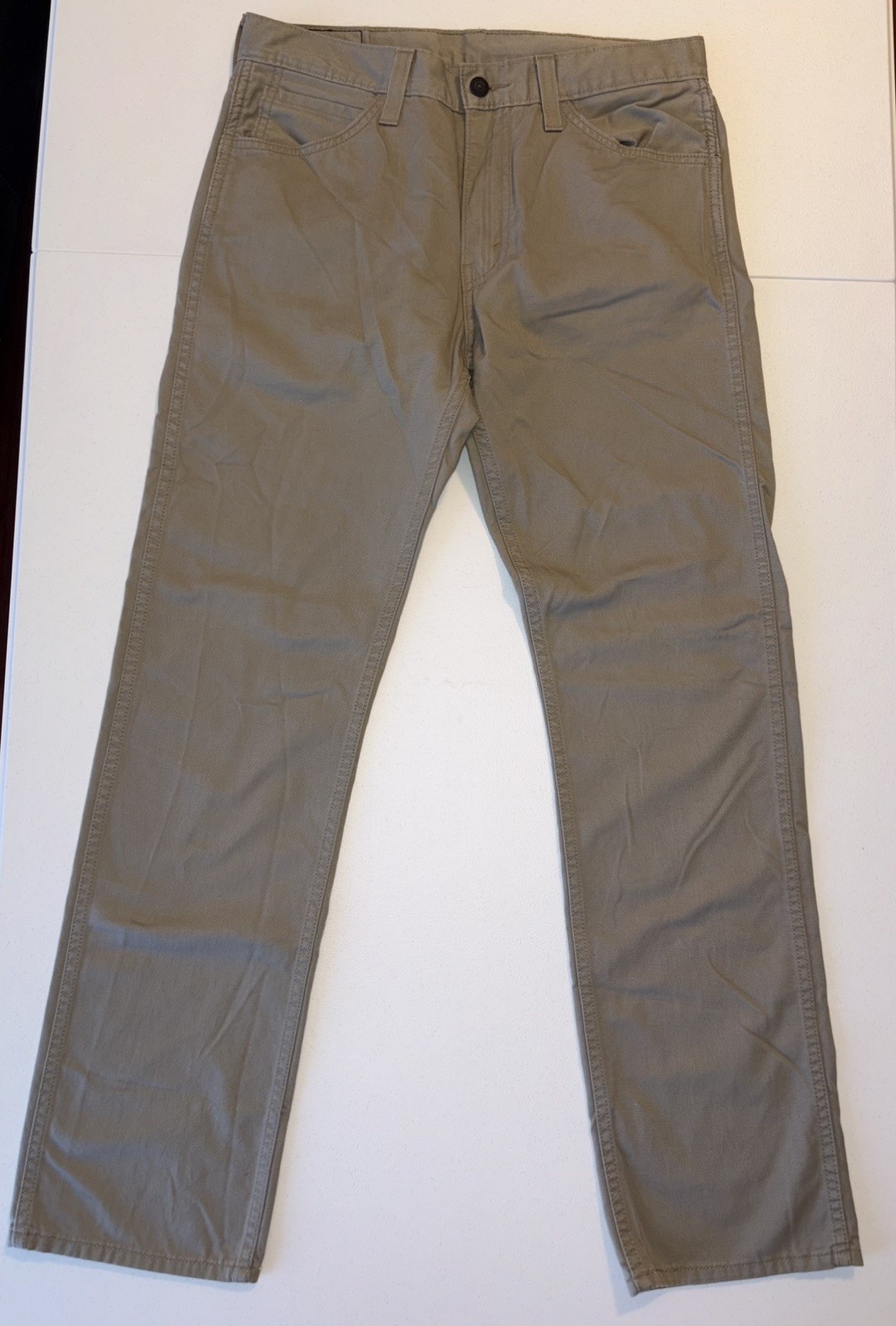 Levi’s 513 Slim Straight Khaki Pants Mens W32 L32 Tan Cotton Casual