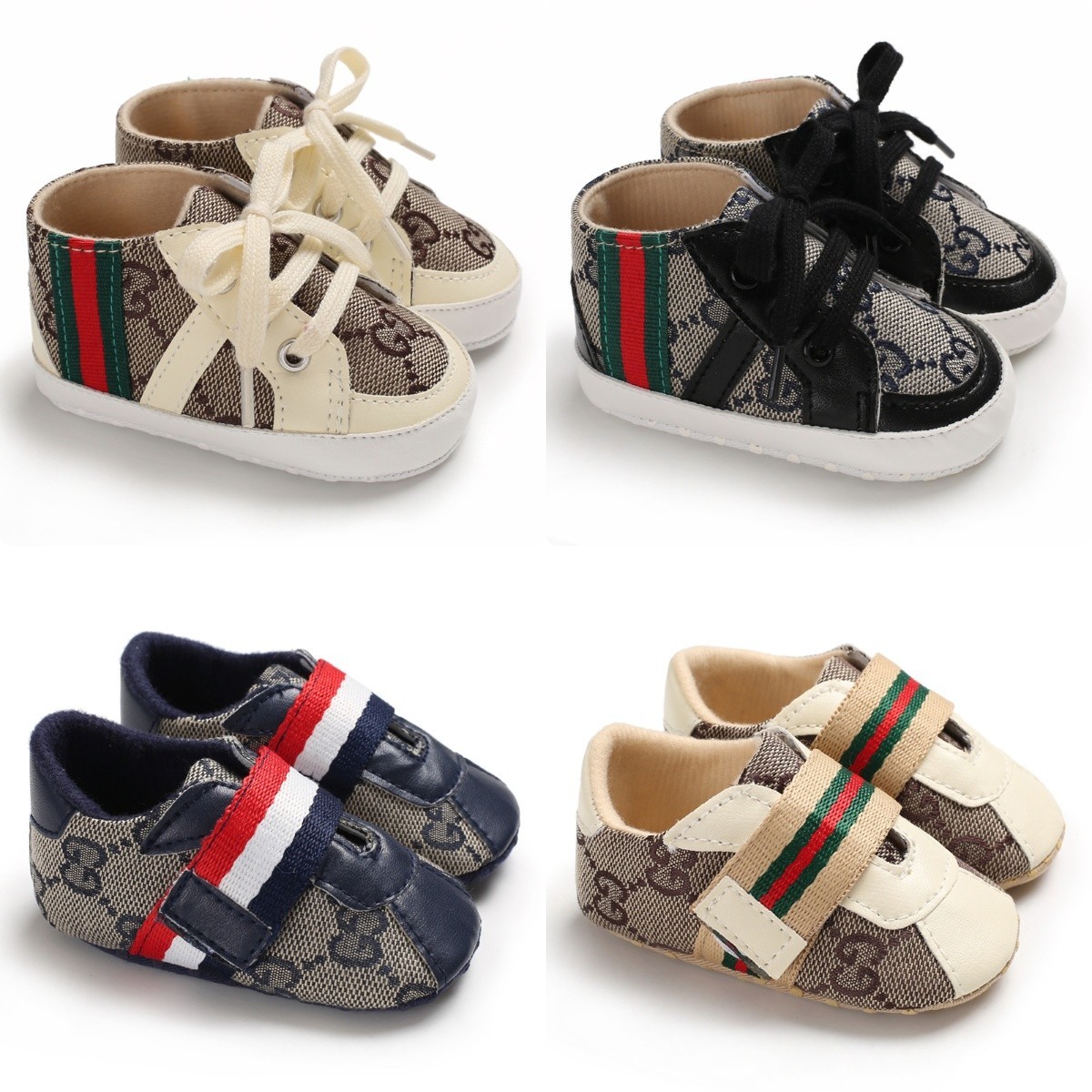 4PC Bundle Deal Baby Soft Sole Shoe Size 2 Ages 0-12 Months. Infant, Toddler