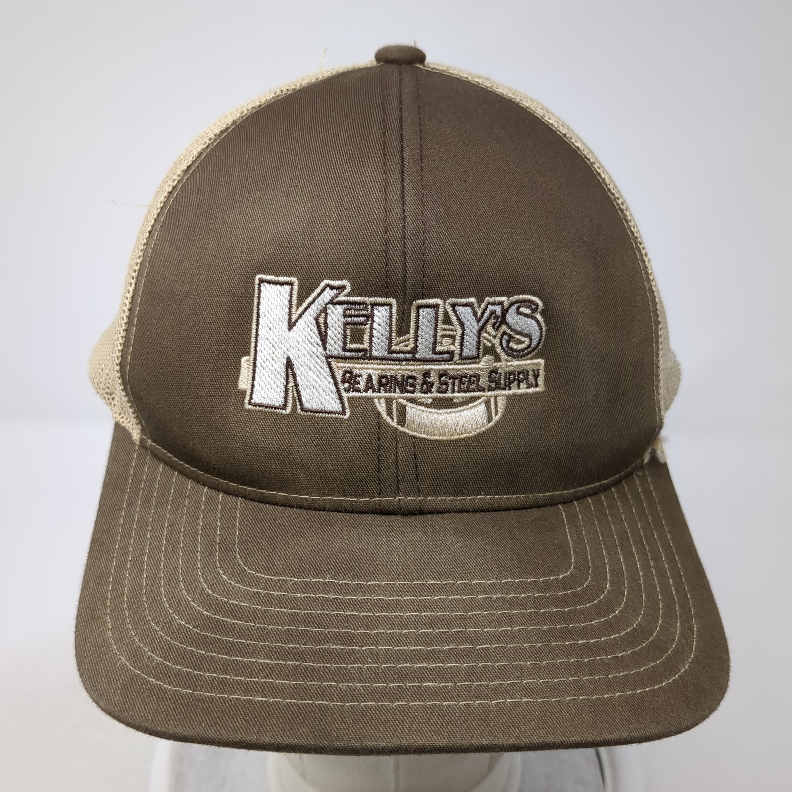 Kelly’s Bearing & Steel Supply Snapback Trucker Hat Brown OS Pacific Headwear