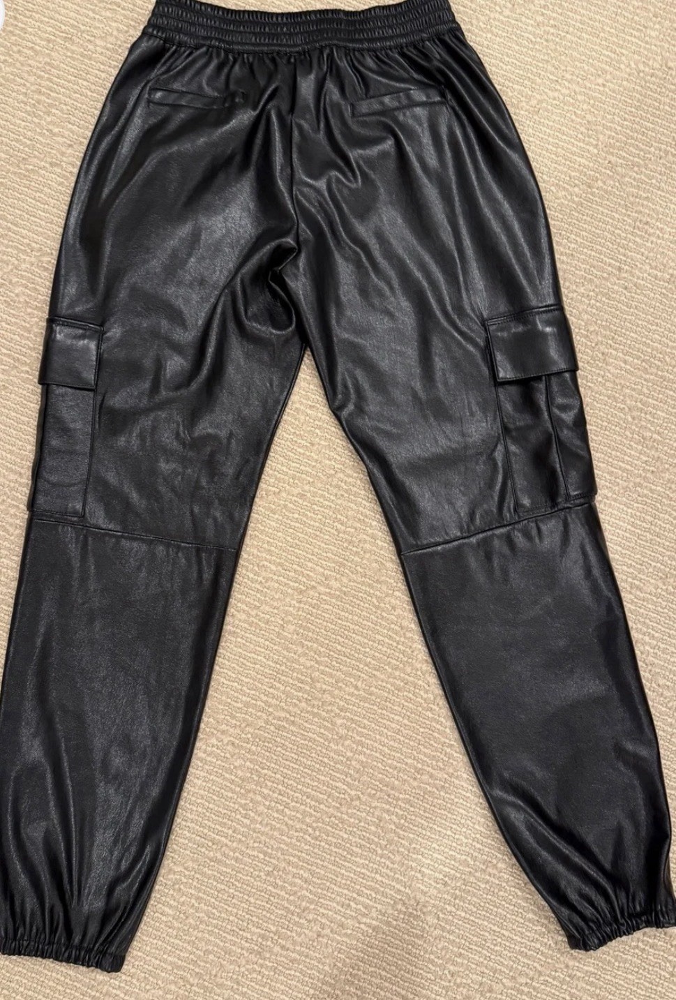 Generation Love Nate Faux Leather Cargo Pant Black Size Small