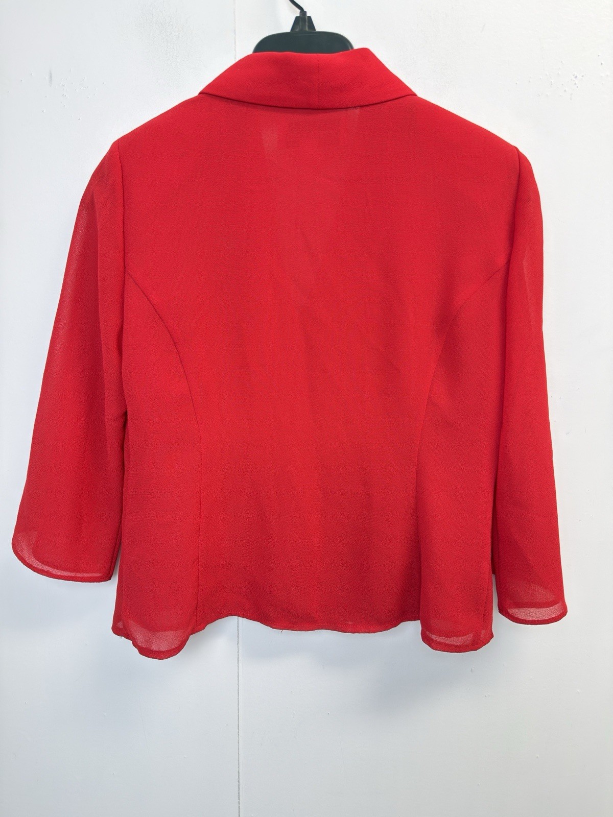 Danny & Nicole 2 Piece Skirt Suit 6P Pleated Career Business Office Dressy Red