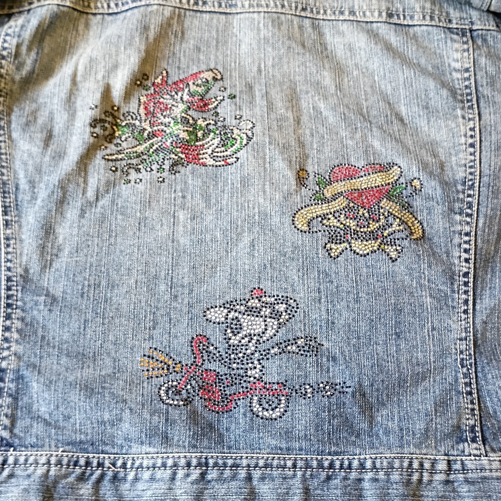 Calvin Klein Jeans Women’s Blue Embroidered Button Jacket Collared Pockets 3XL