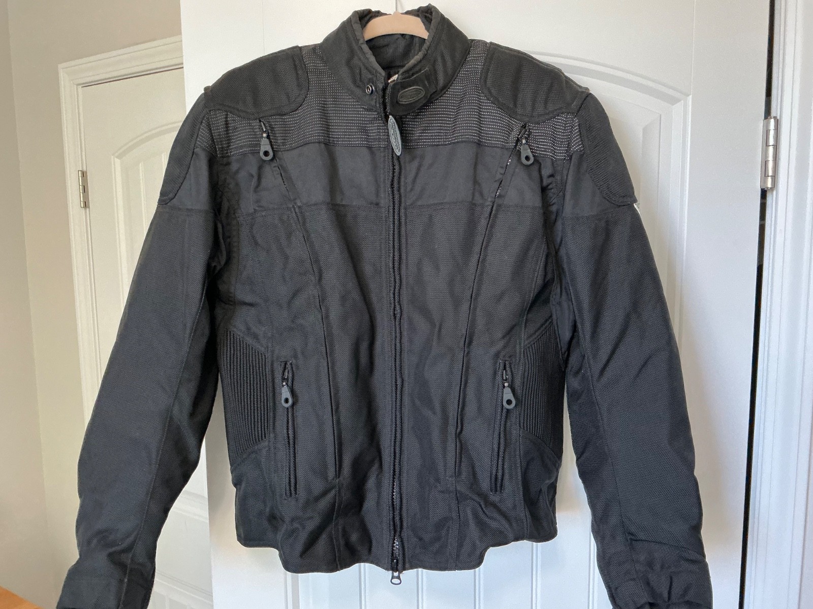 Harley Davidson Black FXRG Nylon Jacket Full Armor Motorcycle Riding woman’s Med