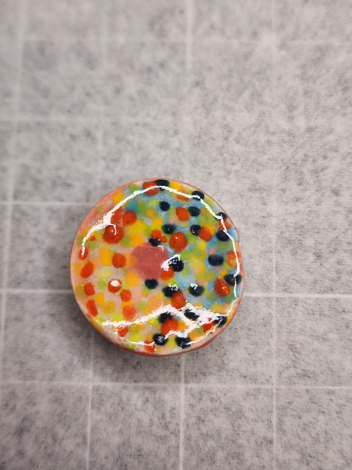 Mid to Lil CeramagnetsHandmade Ceramic Button Magnets – Wearable Art | Colorful