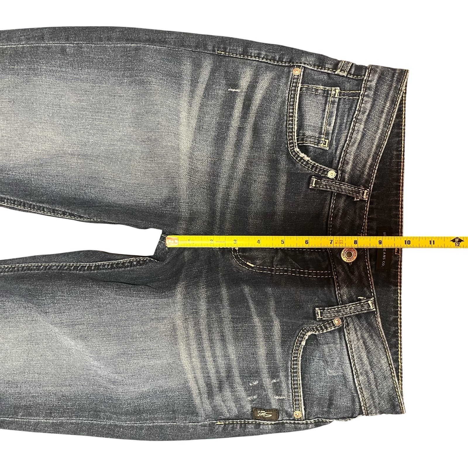 Silver Jeans Co. Women’s Mid Rise Skinny Dark Wash Denim Boyfriend Jeans Size 28