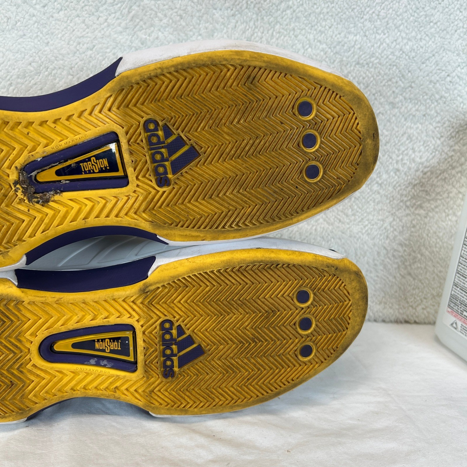 adidas Crazy 1 The Kobe White Yellow Purple Basketball Shoes Mens Size 10.5