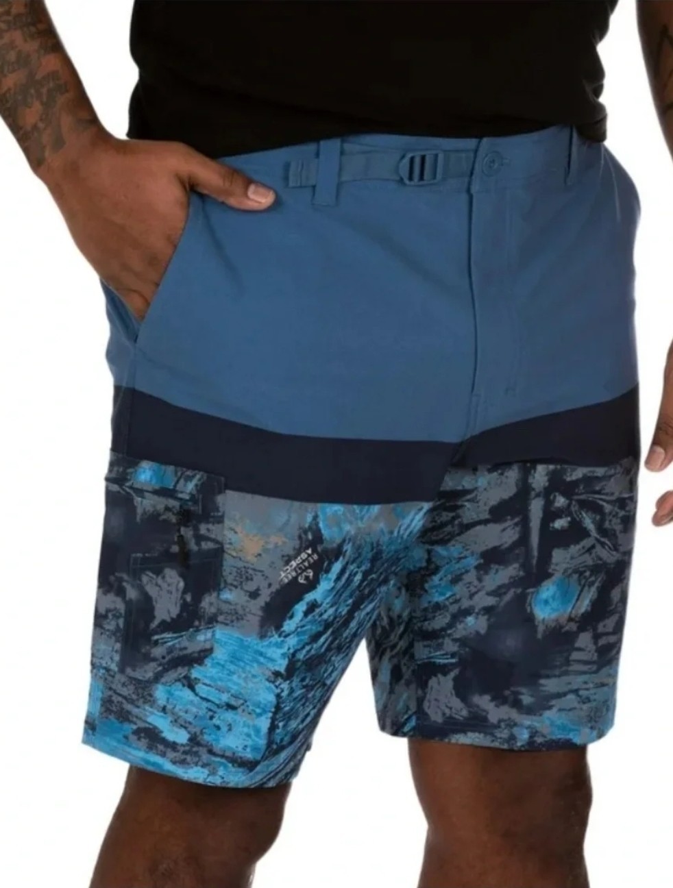 Realtree Fishing Mens Hybrid Shorts Blue Size S(28/30)