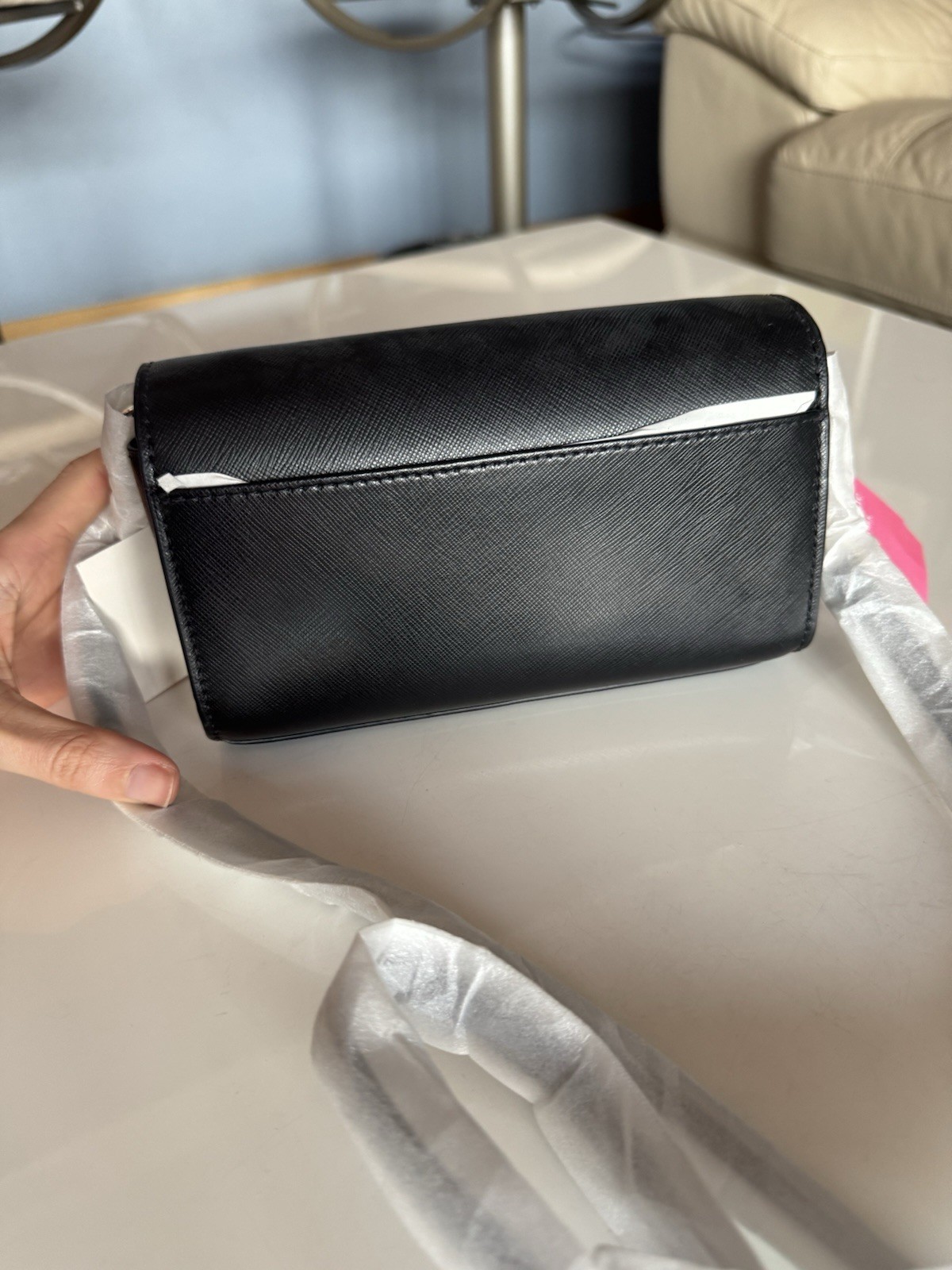 NWT BLACK KATE SPADE SMALL FLAP STACI CROSSBODY MSRP $239 SILVER HARDWARE