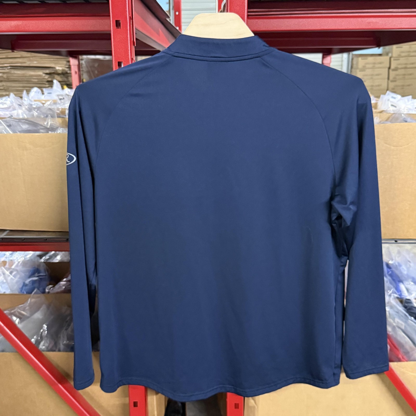 Rawlings 1/4 Zip Pullover Mens XL Blue Long Sleeve Baseball Performance Stretch