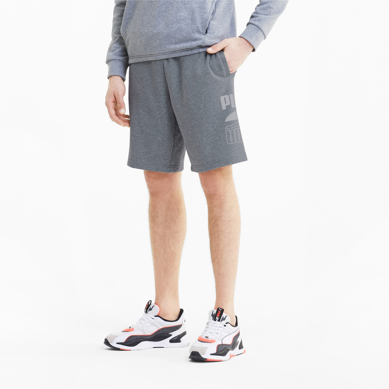 Puma Rebel Mens Shorts Sizes: S, M, L, XL, 2XL Gray Casual