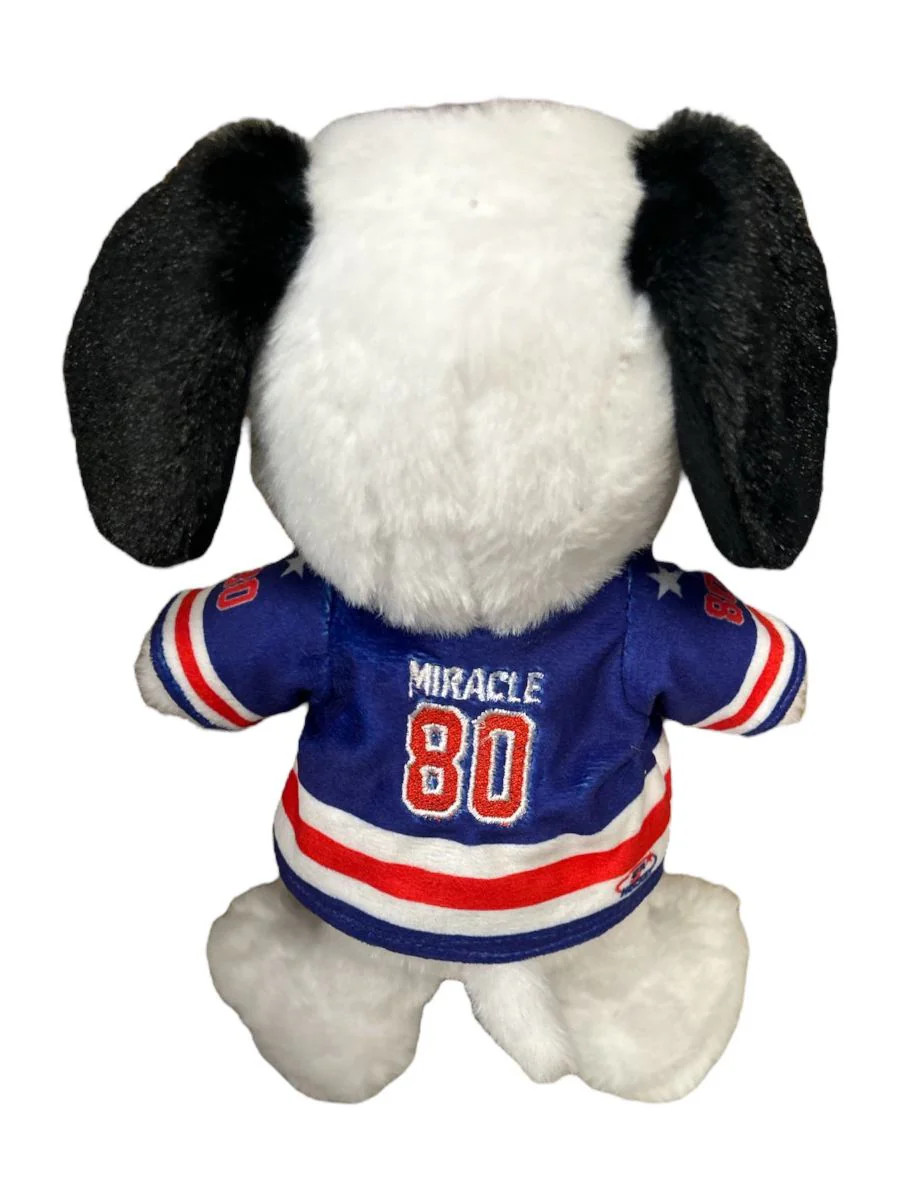 Snoopy Miracle on Ice Blue Jersey 10 Inch Plush