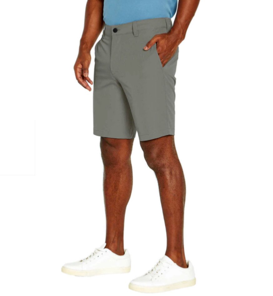 Banana Republic Men’s Comfort Flat Front Short, Gray, Sz-34
