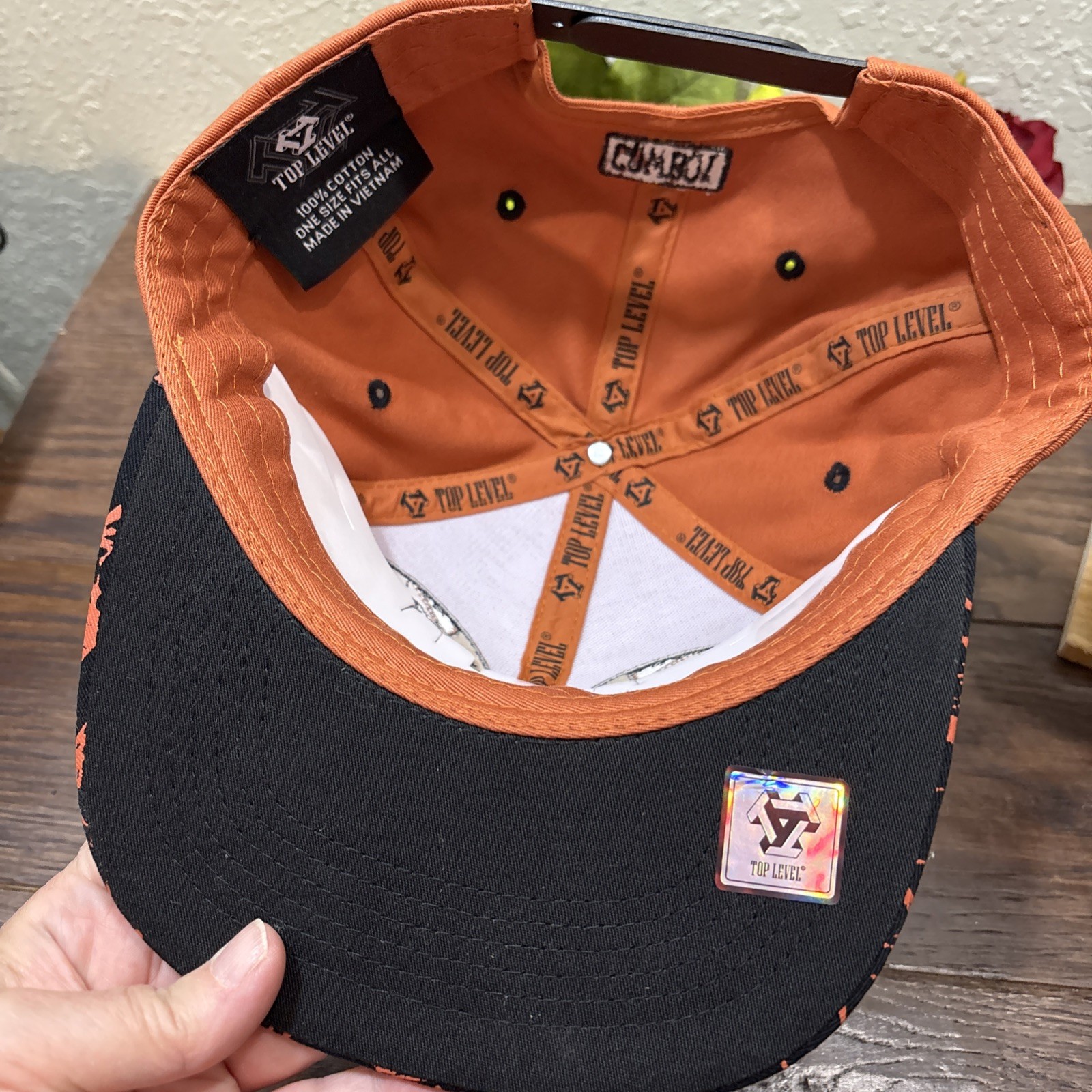 Top Level Skeleton Cowboy Cap Embroidered SnapBack Hat New W/tags