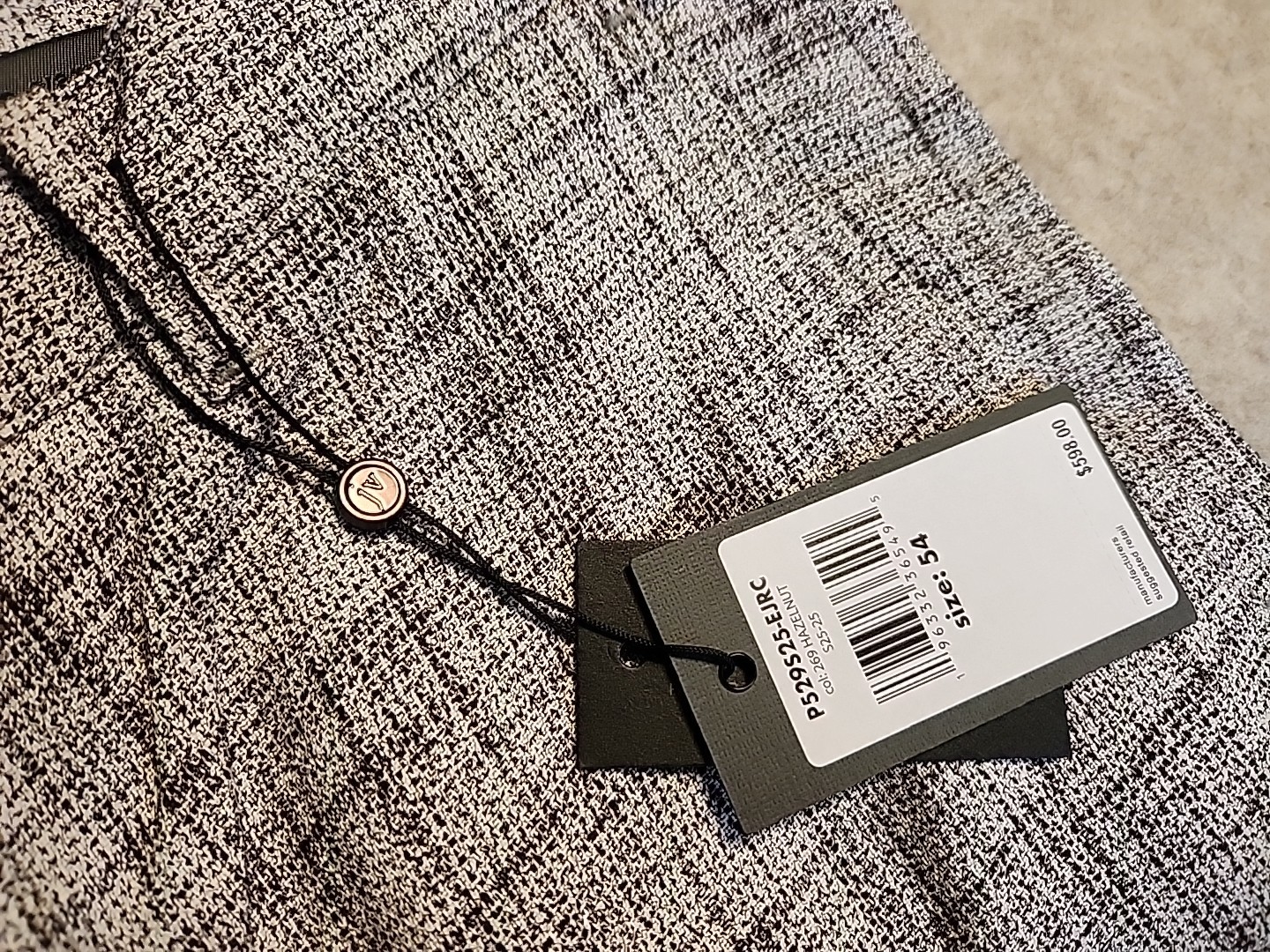 NWT $598 John Varvatos Mercer Pants In hazelnut linen viscose blend sz 54 US 36