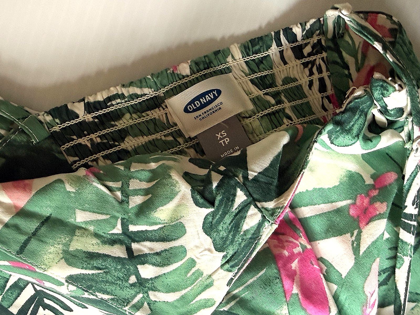 tropical floral spaghette strap fit and flare sundress