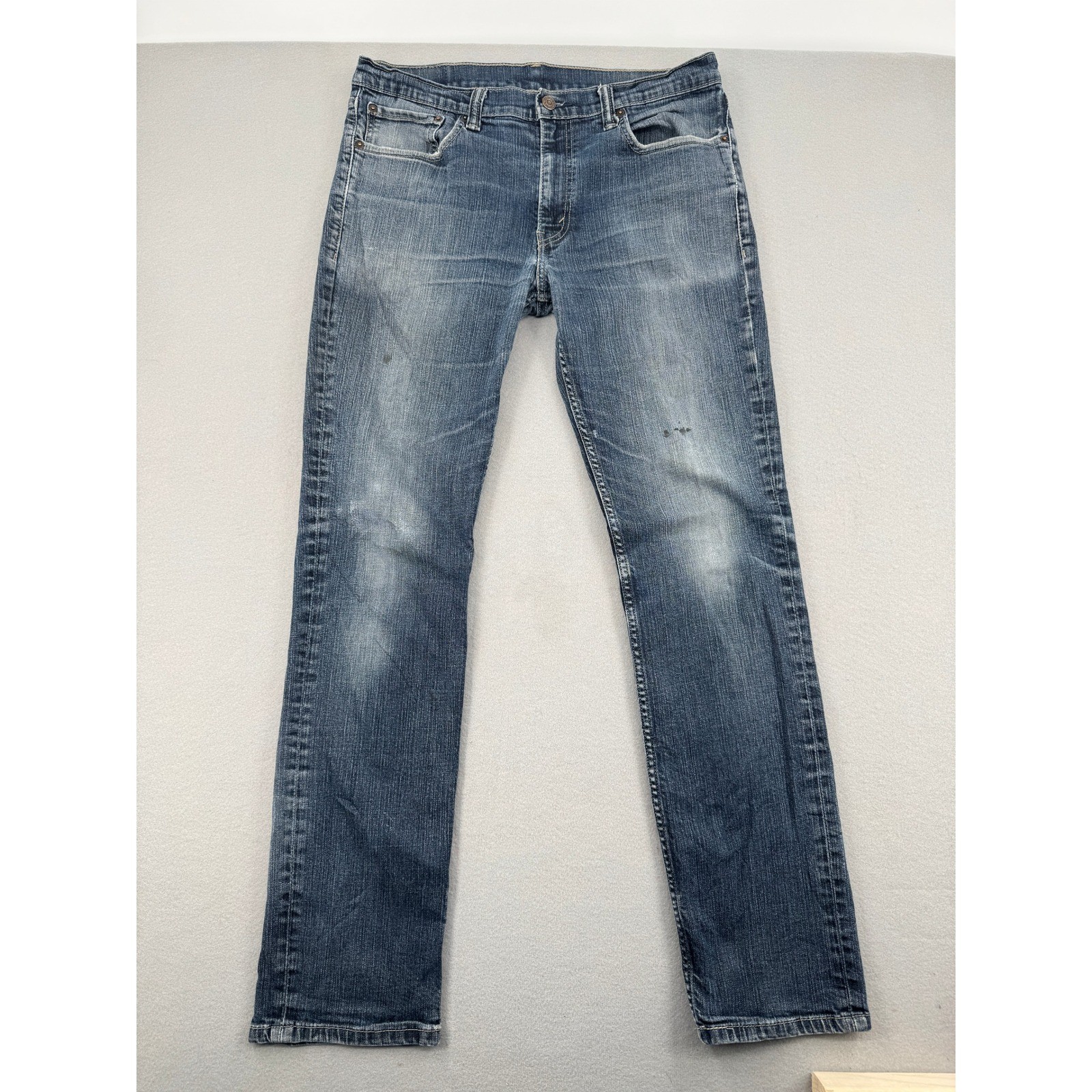 Levis 511 Slim Fit Jeans Mens 36×34 (34×32) Blue Denim Faded Medium Wash