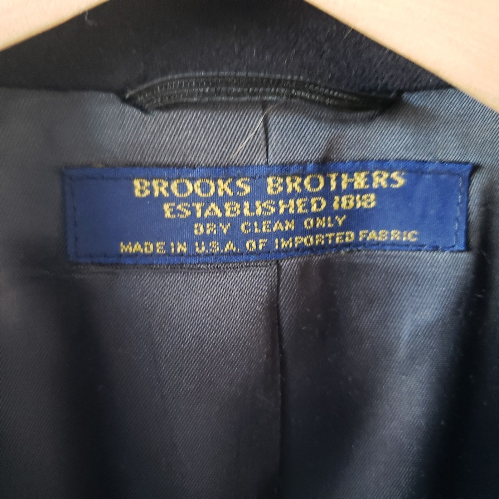 Brooks Brothers Blazer Mens 42L Navy Vintage Gold Buttons Union Made in USA