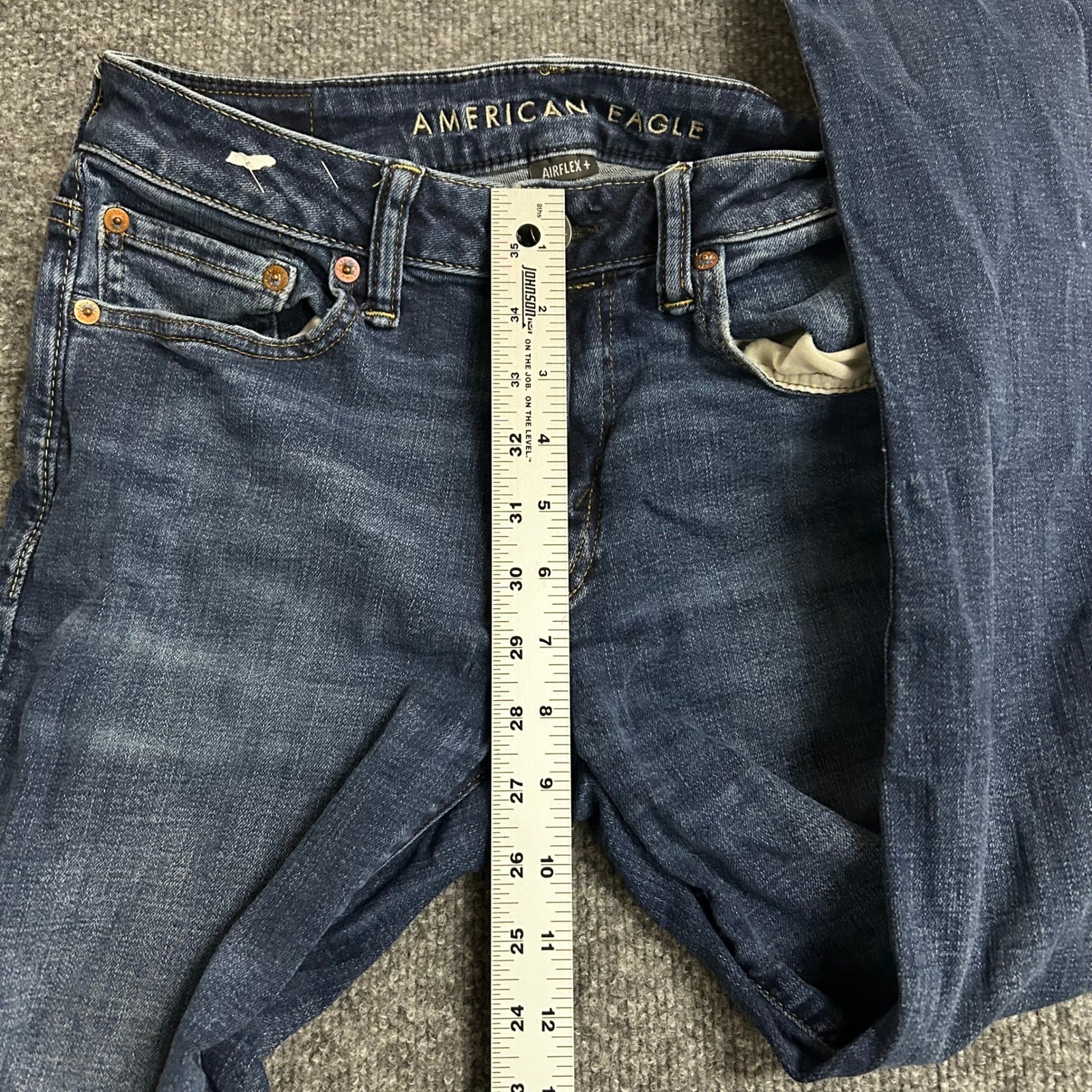 American Eagle Jeans Mens Size 28×30 Blue Airflex Slim Straight Dark Wash
