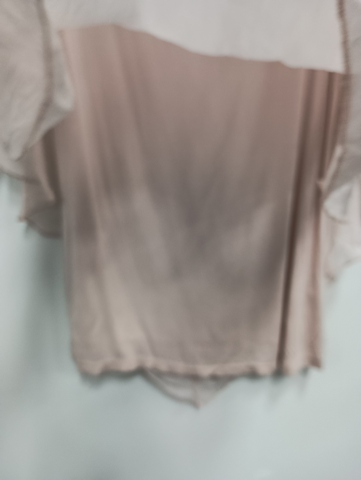 Charlie B Womens Tunic Top Large Pink Layered Sheer Silk Blend Fairy Romantic