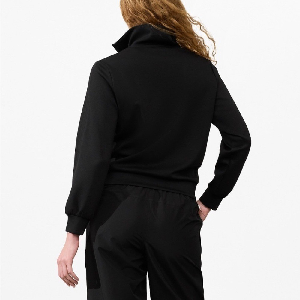 ATHLETA Allure Black 1/4 Zip Sweatshirt & Joggers Set Large Tall XL NWT