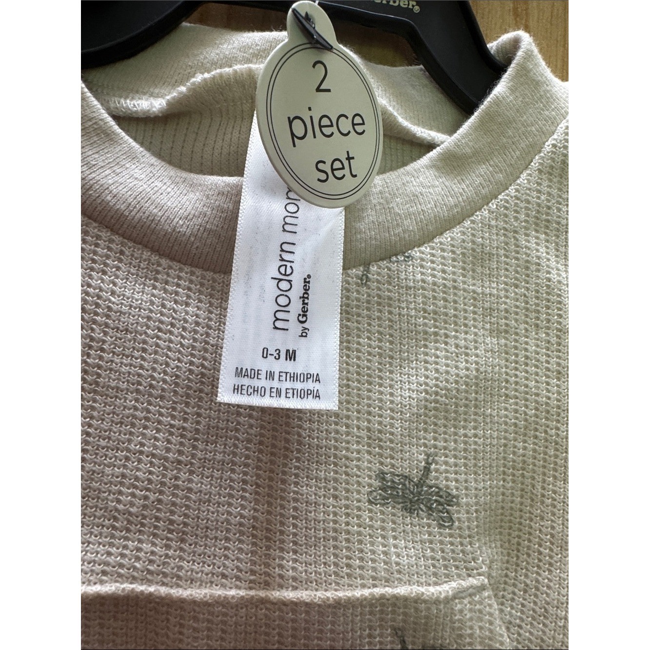 Gerber Baby Matching Sets in Light Blue and Cream