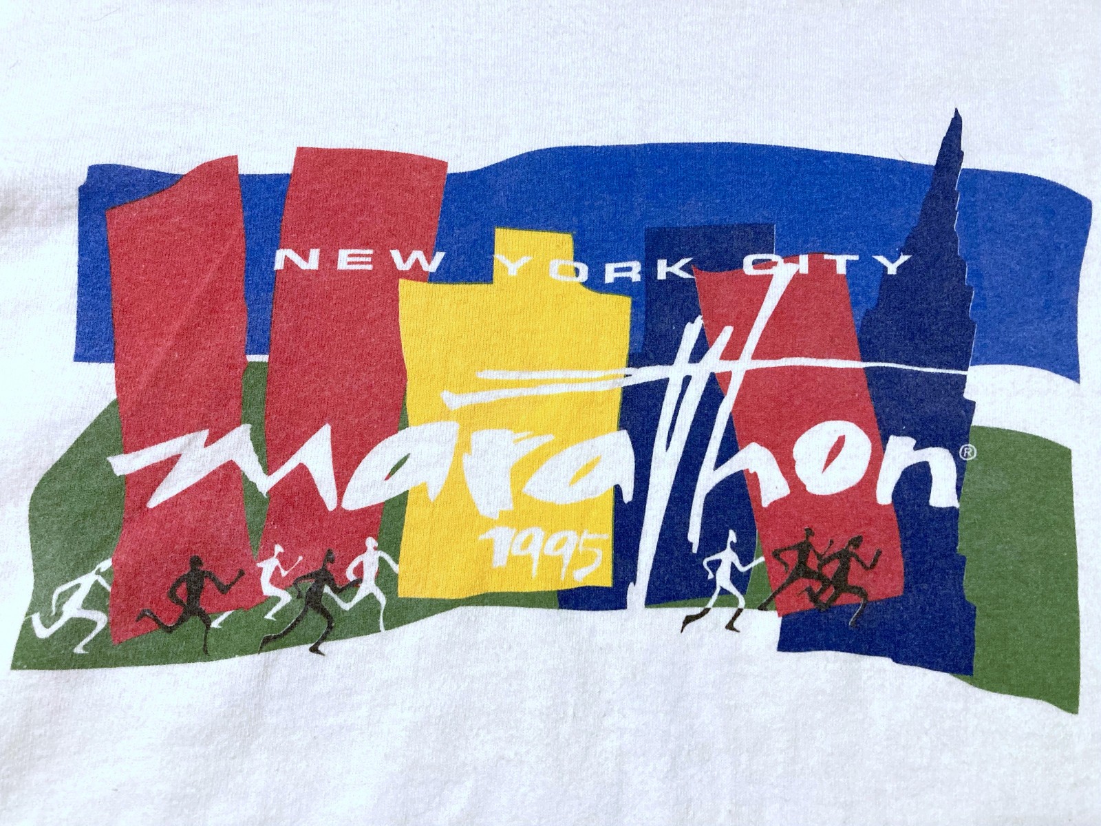 Vintage 1995 New York City Marathon Shirt, size Large, 100% cotton, authentic!