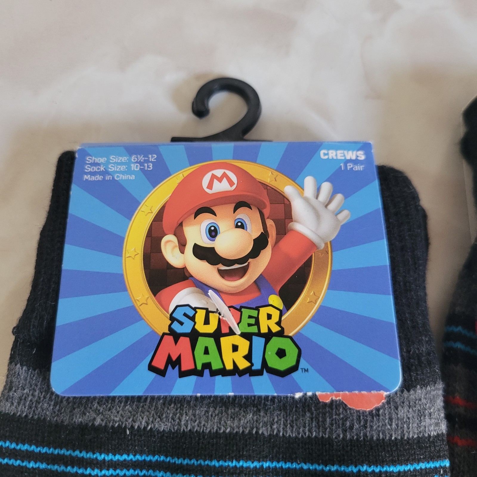 Nintendo Official Socks Mario Luigi + Lot Bundle