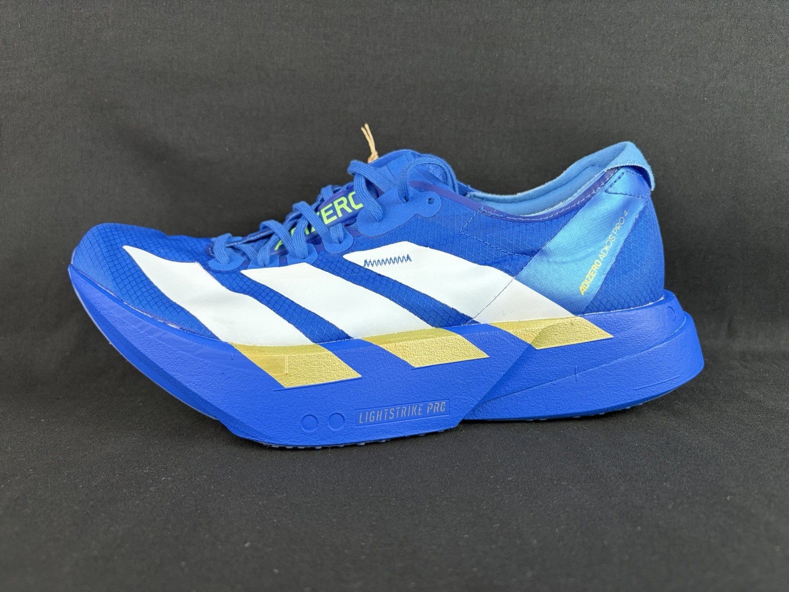 Adidas Adizero Adios PRO 4 Blue White Lime Burst Men’s Multiple Sizes JP6622 New