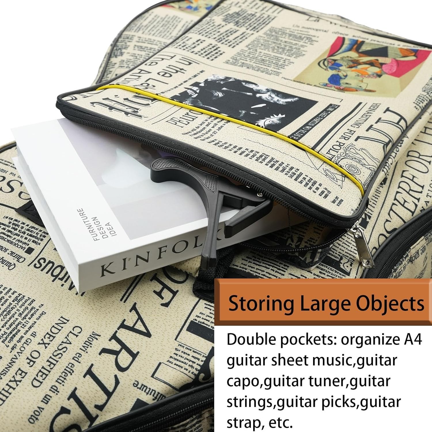 40/41 Inch Acoustic Guitar Gig Bag 6mm Padded Soft Guitar Case
